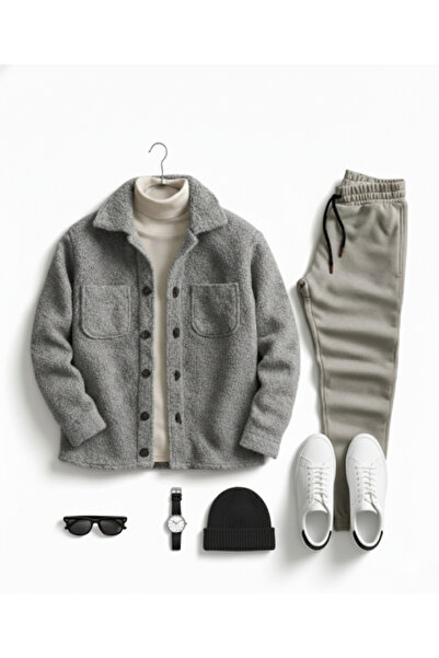 NİCE Men's Set Bottom Top Shirt Tracksuit Long Sleeve Bottom Top Set