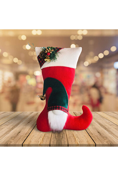 Genel Markalar Noel Baba Desenli Şömine Çorabı,El Yapımı Çarık Yılbaşı Çorabı...