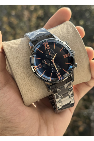 Tulpar Yeni Sezon Siyah Renk Bakır Detalyı Trend Spor Erkek Kol Saati