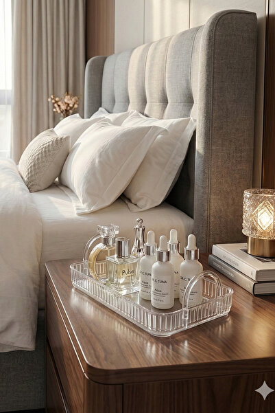 UNIQUE ME Makeup Organizer Cosmetic Accessory Organizer Bathroom Shelf Diamond Transparent