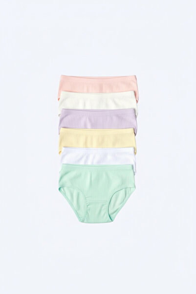 BUTİK1AVM Girls' Panties 6 Colors Cotton Premium Quality Flexible Panties