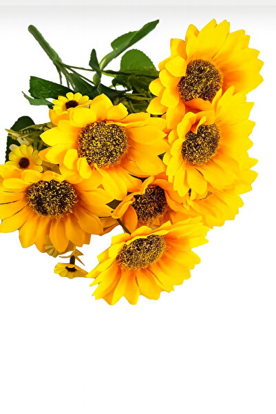 etxShop Yapay Ayçiçeği Demeti Dolu Dolu Aranjmanlı 7 Dallı 14 Çiçekli 42 Cm 1...