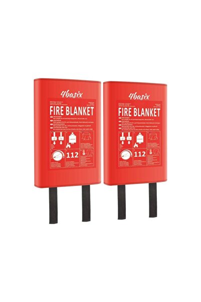 4basix بطانية حريق من الألياف الزجاجية 1.2 متر × 1.2 متر (عبوة من قطعتين)