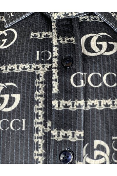 YusGos Long Sleeve Cotton Easy-Iron Letter Print Regular Fit Stretch Fabric Premium Men's Shirt Black 3XL