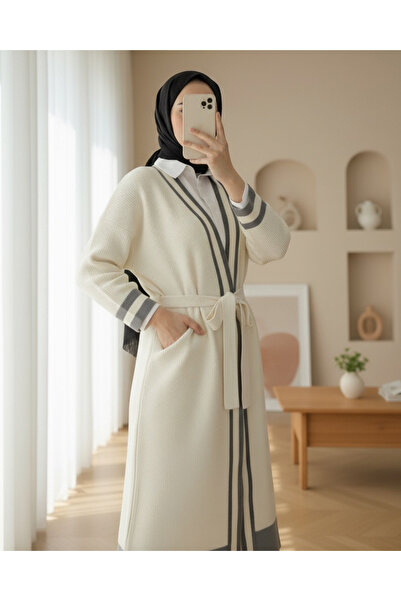 Modamorfo Светло-сірий трикотажний кардиган з коміром і манжетами