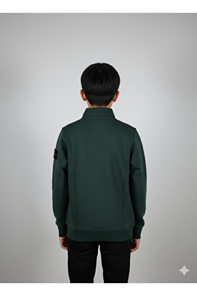 YusGos Unisex Girls/Boys Cotton Half Zipper Collar High Quality Sweatshirt (3-15 Years) Khaki 5 Years