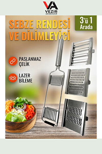 Vezir Aksesuar Ayarlanabilir Dilimleyici Rende – Şef Gibi Doğrayın, Kolayca Hazırlayın!