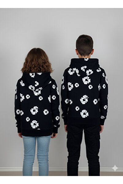 YusGos Unisex Girls/Boys Cotton Hooded Denim Tears Printed High Quality Sweatshirt (3-15 Years)