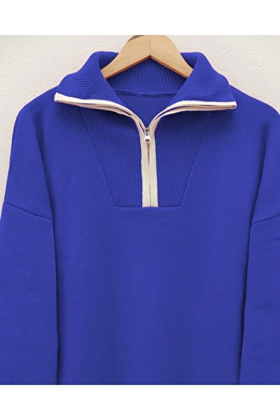 Modamorfo Tunika s polovičním zipem a rolákem - Saks