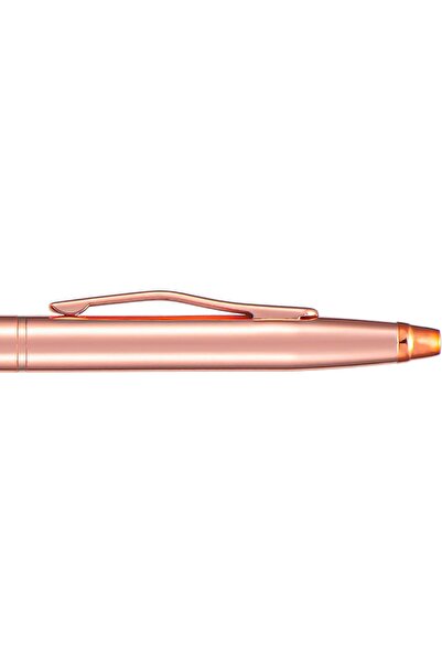 fulina 6 Pieces Rose Gold Slim Metal Ballpoint Pen, Medium Point Black Ink Smooth Writing, for Student