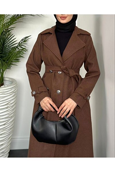 Modamorfo Круазе комір з ґудзиками Каше Кап - Кава