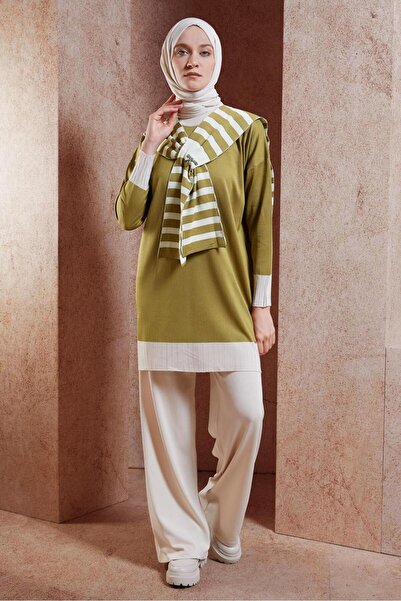 Alvina بروش تفاصيل تريكو تونك 44990