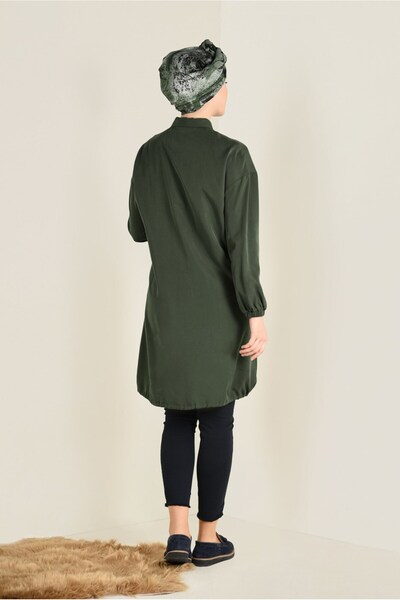 Alvina Tunic with Skirts with Stripes Elastic Tunic 4704