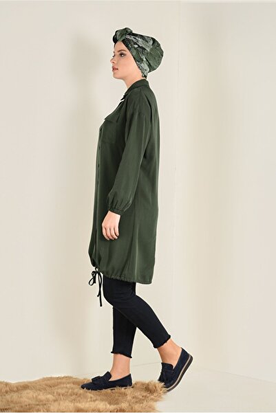 Alvina Tunic with Skirts with Stripes Elastic Tunic 4704