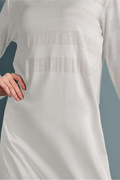 Alvina Silvery Detailed Knitting Tunic 40020