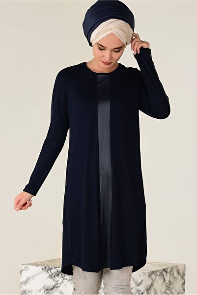 Alvina تونيك برقبة دائرية وأكمام مخططة 4615