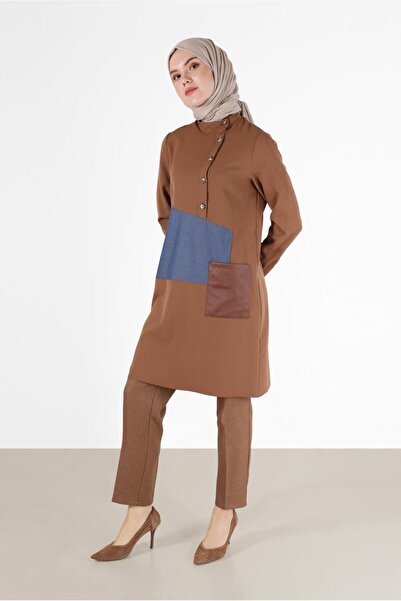 Alvina GEOMETRIC PATTERNED DETAILED BUTTON TUNIC 42306