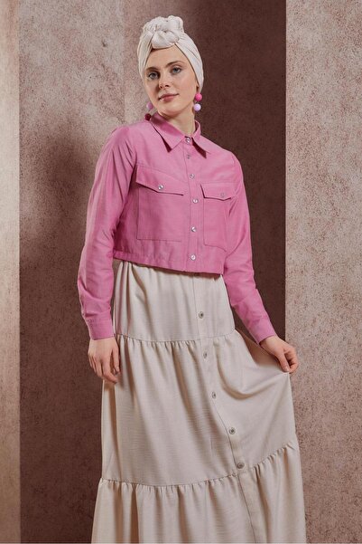 Alvina بلوزة قطنية بأزرار 44496