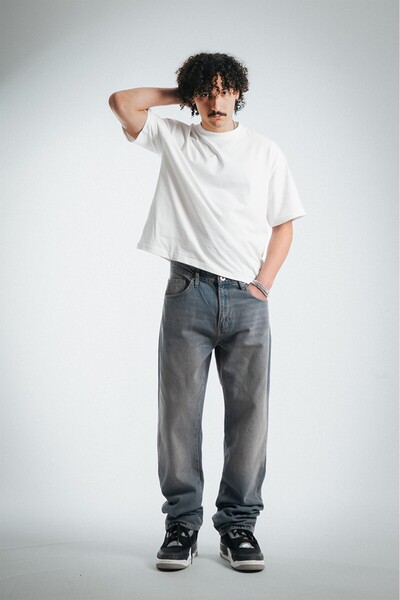 GRJ denim Fade Blue Baggy Fit Blue Men's Jean Pants