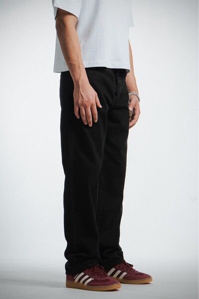 GRJ denim Blackout Black Straight Fit Men's Jeans