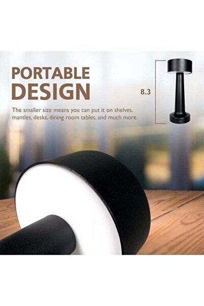 Bukela USB Charging Table Lamp, 3-Level Dimming, Portable, Cordless