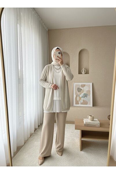 Modamorfo Thessaloniki Knitted Cardigan - Stone