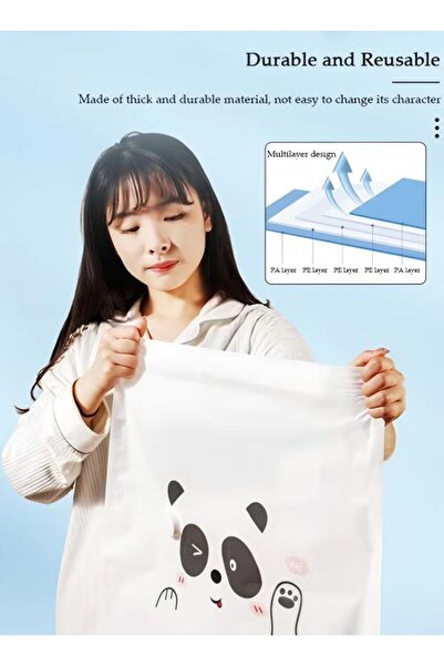 DOMEET ​10 Pack Vacuum Storage Bags (2 L + 4 M + 4S) Compression Bags Space Saver Bags Vacuum Seal Bags