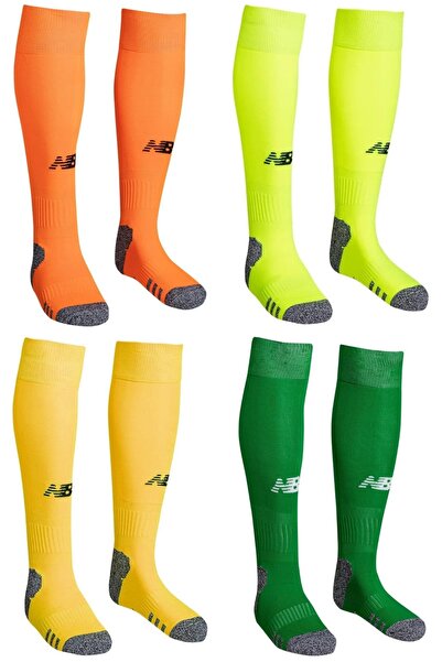 New Balance Nb Konc Κάλτσες ποδοσφαίρου - Σετ 4 τεμαχίων - Πορτοκαλί-Νέον Κίτρινο-Κίτρινο-Πράσινο