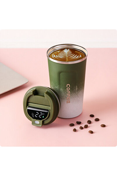 Other كوب قهوة فاخر معزول بتفريغ الهواء من الستانلس ستيل مع شاشة ذكية لدرجة ا...