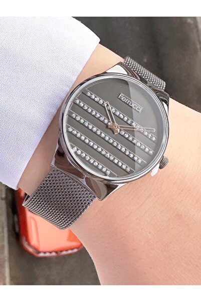 Ferrucci ساعة يد نسائية بحبل من القش