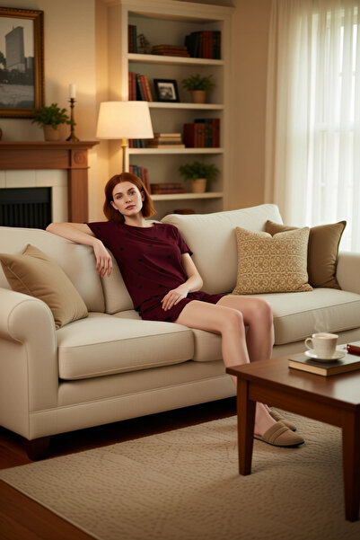 PayBuy Γυναικεία Σετ Πιτζάμες Heart Κοντό μανίκι Regular Fit Καλοκαιρινό Άνετ...