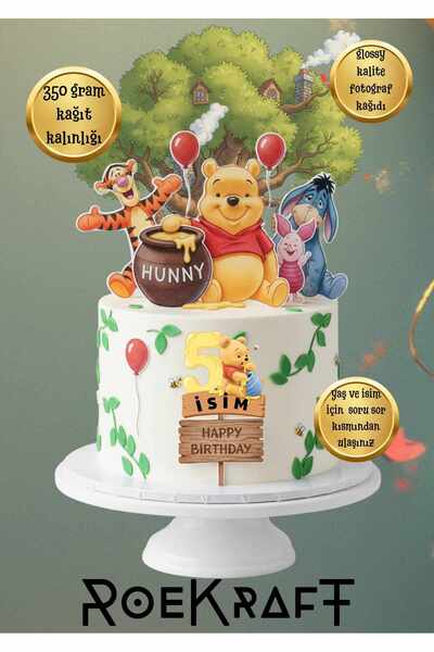 OEM Roekraft Winnie The Pooh Pasta süsü , Parlak Baskı Winnie The Pooh Seti