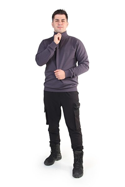 Mckanzie 5485 ψηλός λαιμός Φούτερ με μισό φερμουάρ