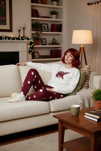 PayBuy Γυναικείο σετ πιτζάμες με μοτίβο αστεριών από βαμβακερό σετ Άνετη εφαρ...