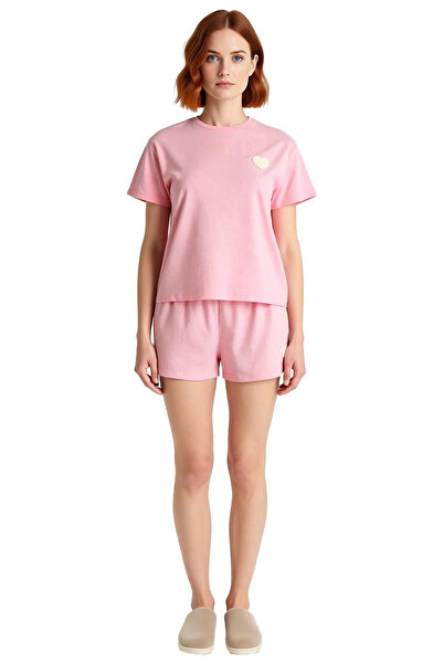 PayBuy Set pijamale tricotate pentru femei, cu mânecă scurtă, model obișnuit, aspect elegant de vară, ales cu atenție