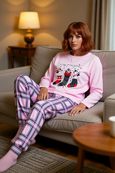 PayBuy Set pijamale de iarnă pentru femei 100% bumbac croi obișnuit Confortabil Somn Design Trending Confortabil