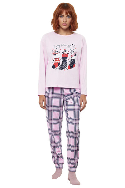 PayBuy Set pijamale de iarnă pentru femei 100% bumbac croi obișnuit Confortabil Somn Design Trending Confortabil