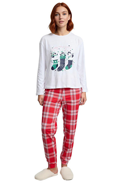 PayBuy Set pijamale de iarnă pentru femei 100% bumbac croi obișnuit Confortabil Somn Design Trending Confortabil