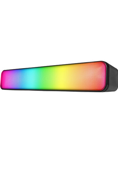 Mikado Md-sbt25 Siyah Rgb Oyuncu Speaker Soundbar Sese Duyar 10wmicrosd Taşınır Bluetooth Hoparlör Speaker