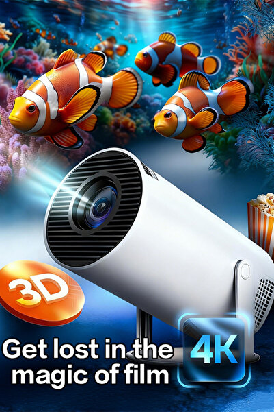 OEM 4K Ultra HD Home Theater Projector, Full HD 1080P, Built-in Smart OS with Wireless Screen Mirroring
