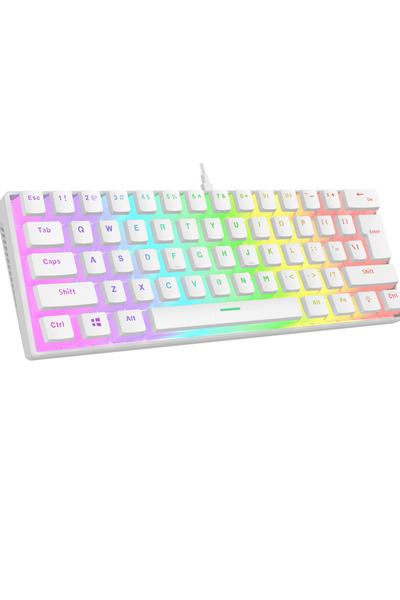 Rampage Radiant K11 Mekanik Klavye Type-c Bağlantı Rgb Puding Tuş Blue Switch Mini Us Gaming Oyuncu Klavye