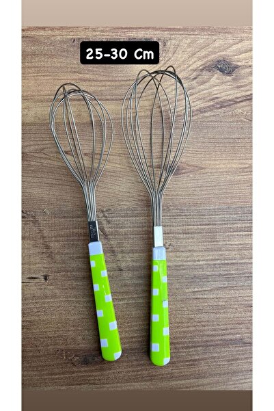 Doğuş Mutfak 2 Pcs 25-30 cm Stainless Steel Metal Whisk - for Mixing Eggs, Cakes and Dough