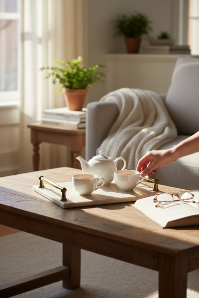 Akayev Travertine Rustic 30X20 cm Tray