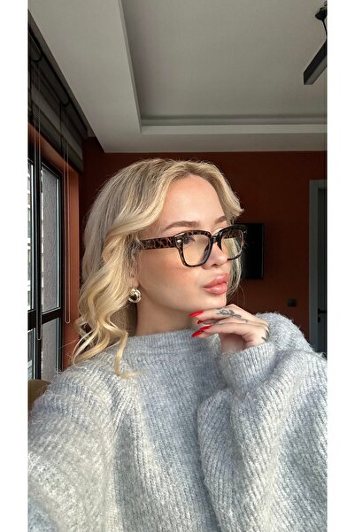 Angel Eyes Leopard Patterned Cornered Blue Light Protection Computer and Book Reading Glasses – Uv400 Protection