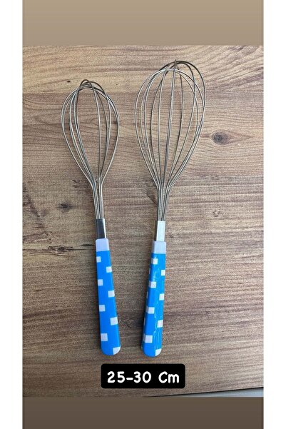 Doğuş Mutfak 2 Pcs 25-30 cm Stainless Steel Metal Whisk - for Mixing Eggs, Cakes and Dough