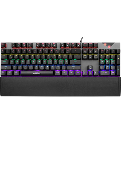 Everest Mk7 Gri Usb Bilek Destekli Mekanik Klavye Q Blue Switch Gaming Oyuncu Klavyesi