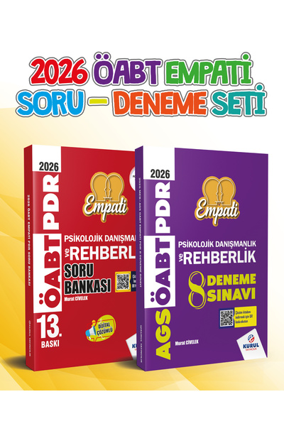 Kariyer Meslek Yayıncılık 2026 Öabt Empati Pdr Çözümlü Soru Bankası Ve 8 li D...