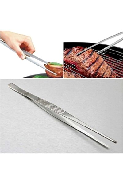 Doğuş Mutfak Masterchef Practical Tweezers Tongs Cooking Tweezers Steel Tongs 26 cm |   Professional Chef Tweezers