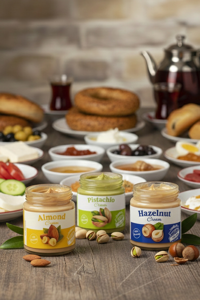 Frapella Antep Fıstık Kreması, Badem Kreması, Fındık Kreması 3 Adet X 220 Gr.