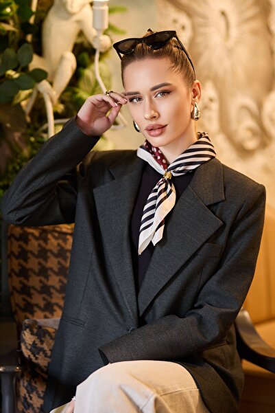 D scarf Şehir Işıltısı Kadın Fular Banadana